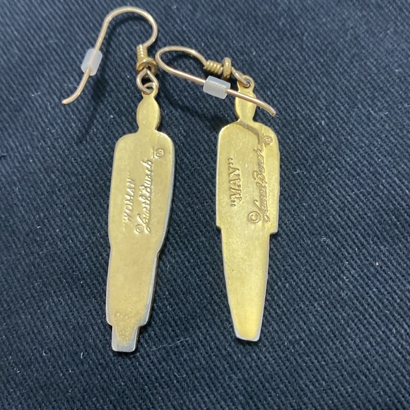 Vintage Laurel Burch Man & Woman Earrings - Picture 2 of 4